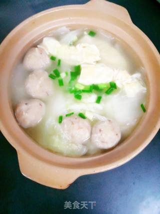 Chinese Cabbage Balls and White Leaf Soup recipe