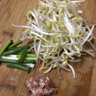 Bean Sprouts and Minced Meat Soup recipe