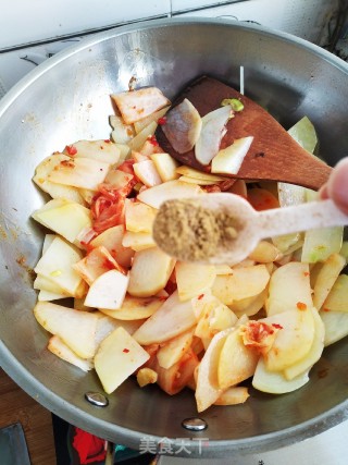 Spicy Cabbage Potato Chips recipe