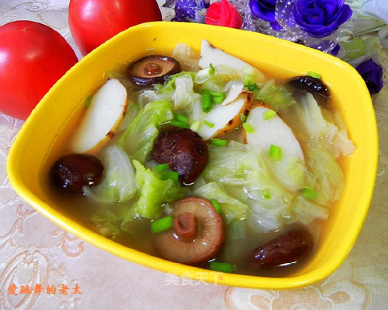 [trial Report of Shi Yunsheng's Original Soup Soup] Chinese Yam, Mushroom and Cabbage Soup recipe