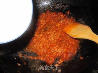 Screw-type Spaghetti with Minced Meat recipe