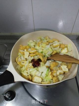 Stir-fried Cabbage Heart with Tofu recipe