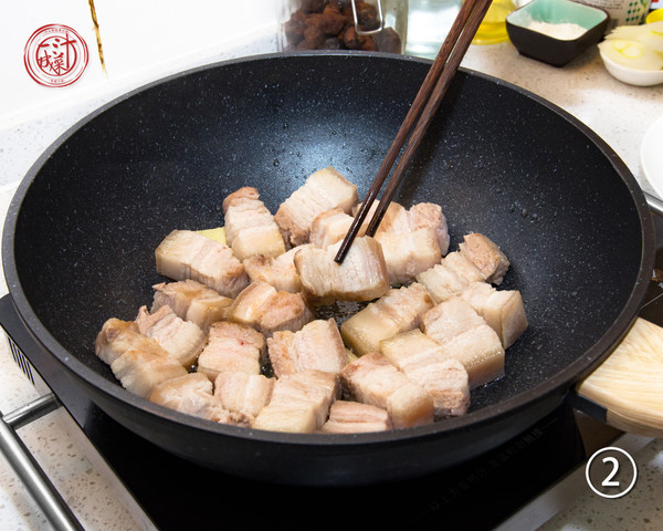 Stewed Pork Belly with Dried Bamboo Shoots recipe