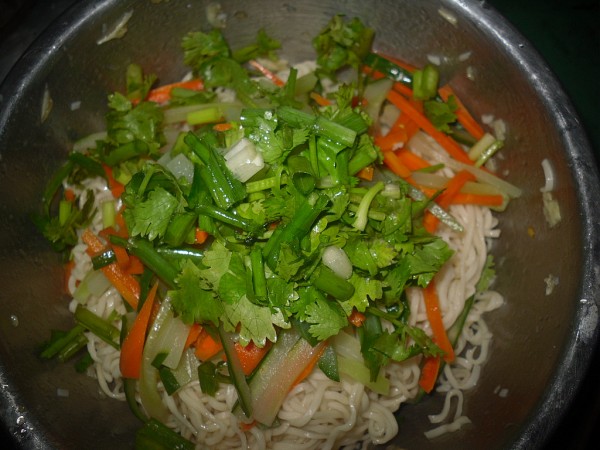 Yellow Noodles with Abalone Sauce in Aging Vinegar recipe