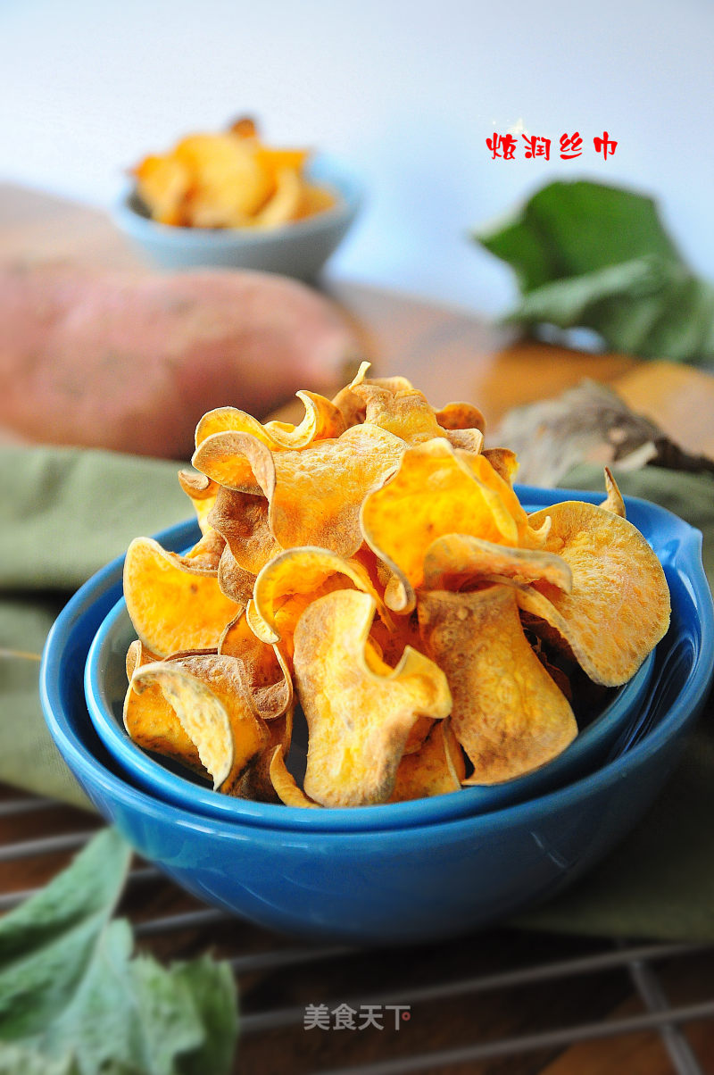 #the 4th Baking Contest and is Love to Eat Festival# The Sweet Roasted Sweet Potato Chips that Never Get Tired of Eating recipe
