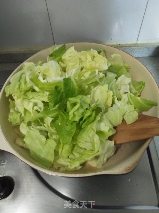 Stir-fried Cabbage with Pleurotus Eryngii recipe