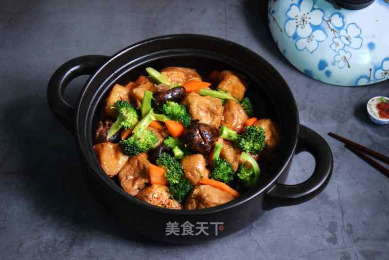 Tofu with Mushrooms and Oil recipe