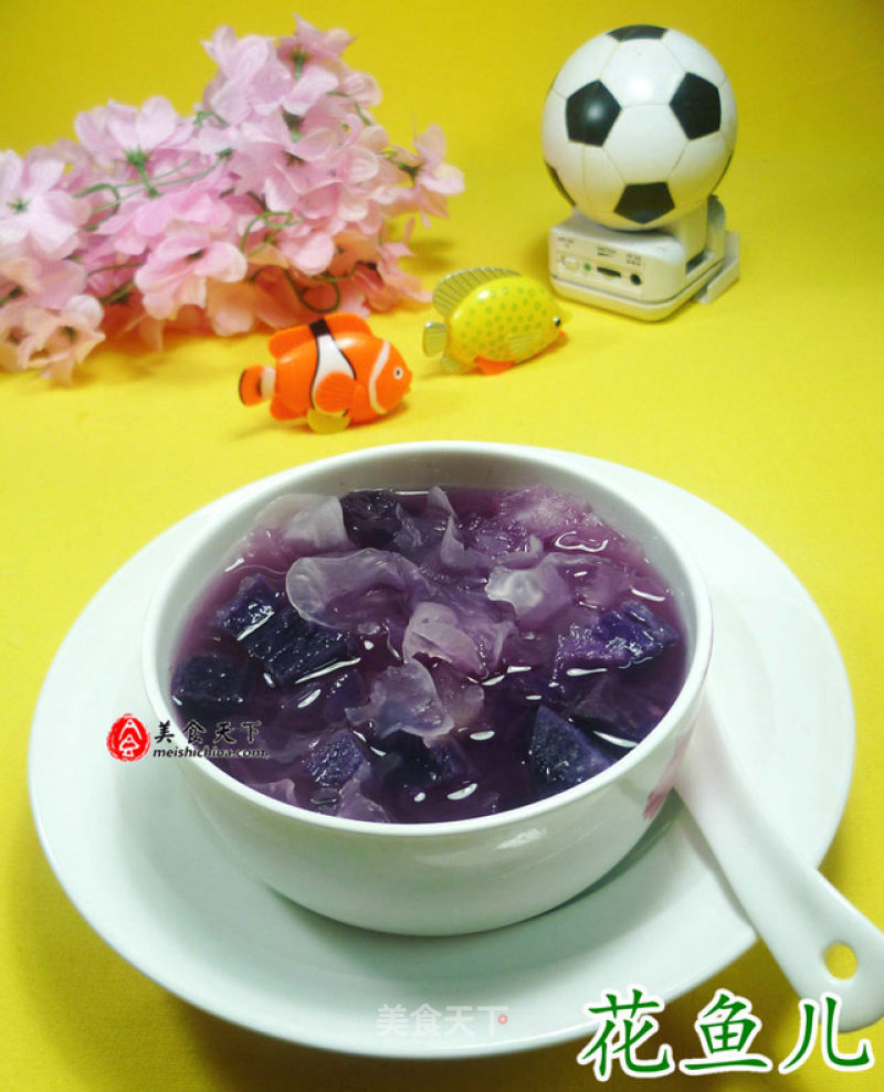 Purple Sweet Potato and Tremella Soup recipe