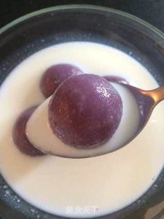 Purple Sweet Potato and Chestnut Glutinous Rice Balls (with Chestnut Ficus Filling) recipe