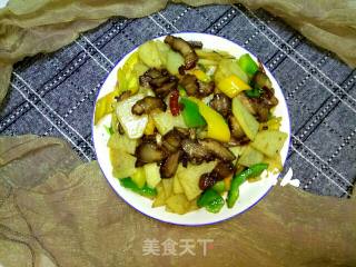 Fried Bacon with Potato Chips recipe