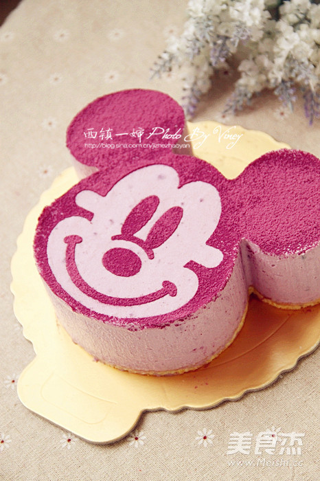 Mickey Purple Potato Mousse Cake recipe