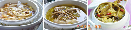 White Lotus Tea Tree Mushroom and Pigeon Soup recipe