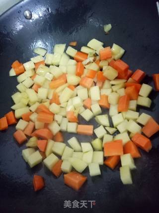 Diced Meat with Vegetables recipe