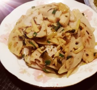 Mei Cai Bamboo Shoots Lotus Root recipe