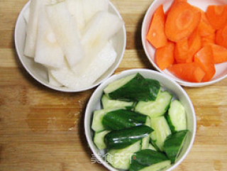 Two-color Fruit and Vegetable Popsicles recipe