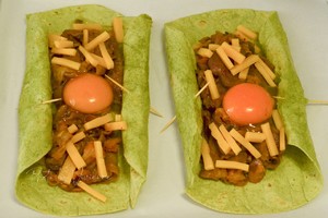 Kimchi Beef Beef Cheese Omelet Variety Burrito N+1 Way to Eat recipe