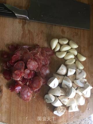 Lazy Version Pumpkin Mushroom Sausage Rice recipe