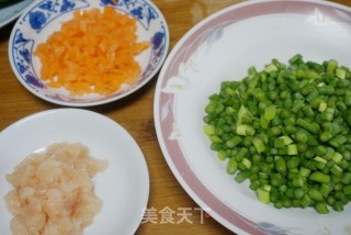 Stir-fried Three Dice with Garlic Stalks recipe