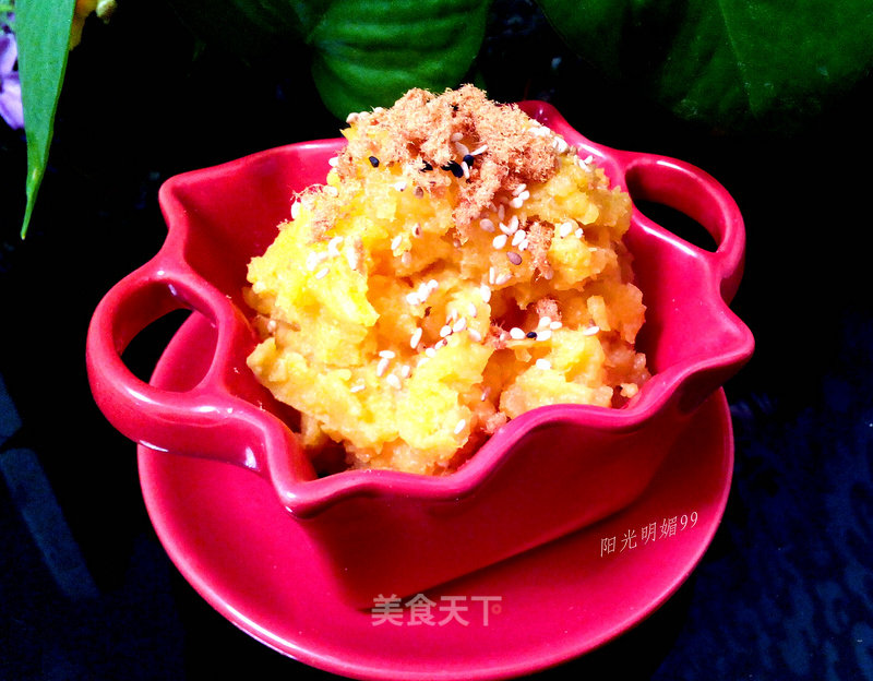 Sesame Pork Floss and Sweet Potato Mashed recipe