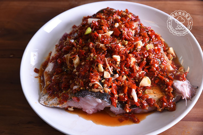 Steamed Fish Head with Chopped Pepper recipe