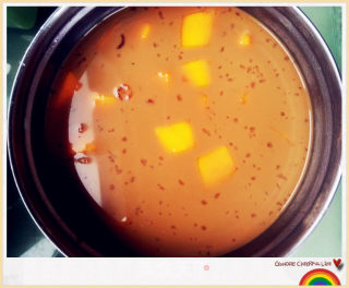 Mango Purple Sweet Potato Dry Sago Coffee Sauce recipe