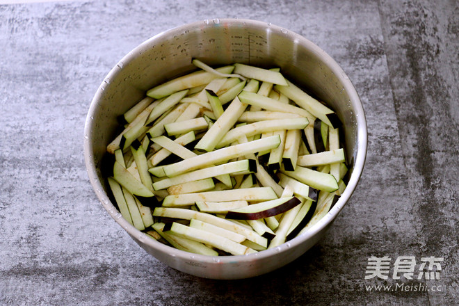 Vegetarian Fried Eggplant Strips with Oyster Sauce recipe