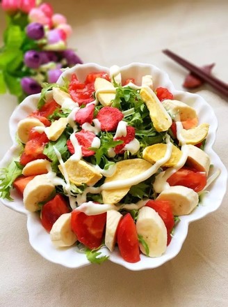 Yellow Peach Freeze-dried Fruit and Vegetable Salad recipe