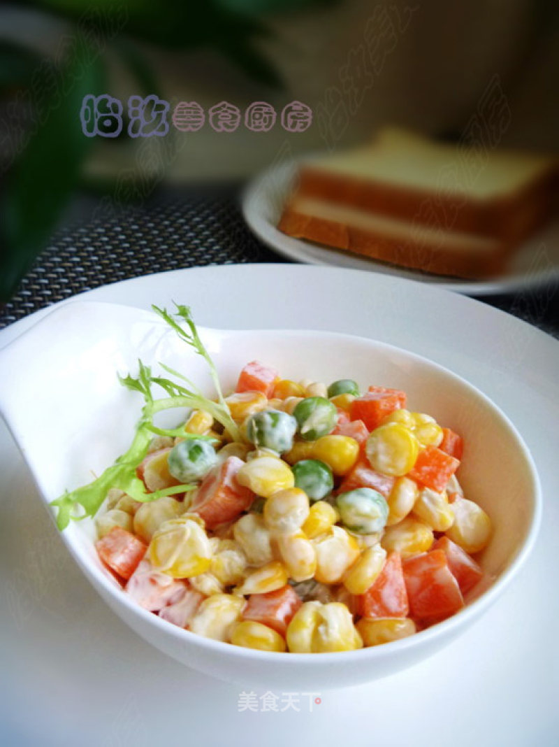 Let Children Fall in Love with Eating Vegetables [corn and Vegetable Salad] recipe
