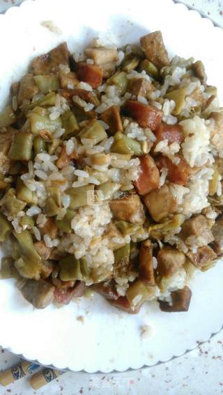 Braised Rice with Sausage and Beans recipe