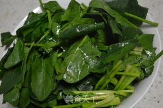 Spinach Mixed with Cashew Nuts recipe