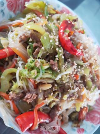 Stir-fried Cabbage and Minced Pork Vermicelli recipe