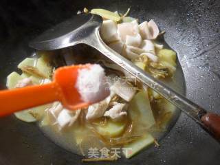 Fried Potatoes with Bamboo Shoots and Squid recipe