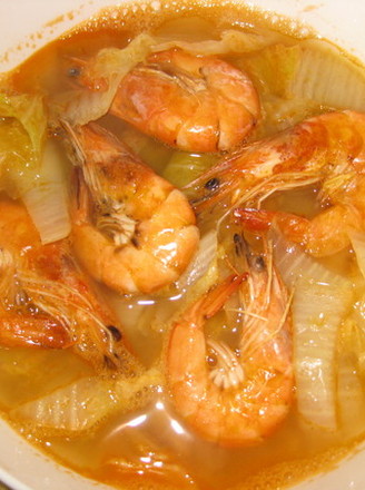 Sea Shrimp and Cabbage Soup
