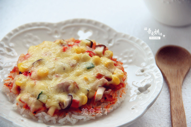 "lazy" Creativity-rice Pizza recipe