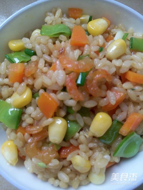 Lots of Vegetables~ Fried Rice with Mixed Vegetables and Shrimp recipe