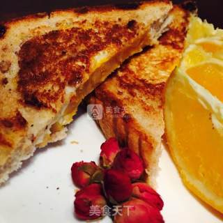 Miss Ann's Breakfast Shop ~ Cheese, Ham and Egg Toast recipe