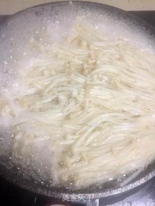 Steamed Enoki Mushrooms with Garlic Tofu recipe