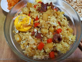 Sichuan Sausage Curry Claypot Rice recipe