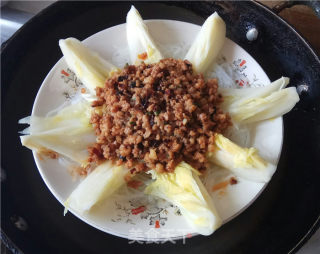 Steamed Baby Vegetables with Minced Pork Vermicelli recipe