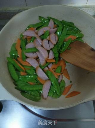 Stir-fried Snow Peas with Ham recipe