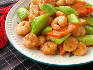 Ten Minutes Quick Dish --- Cucumber and Shrimp recipe