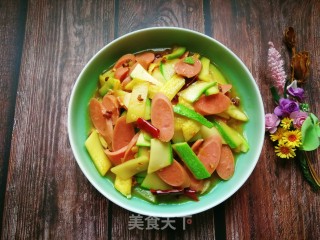 Stir-fried Ham Sausage with Summer Melon recipe