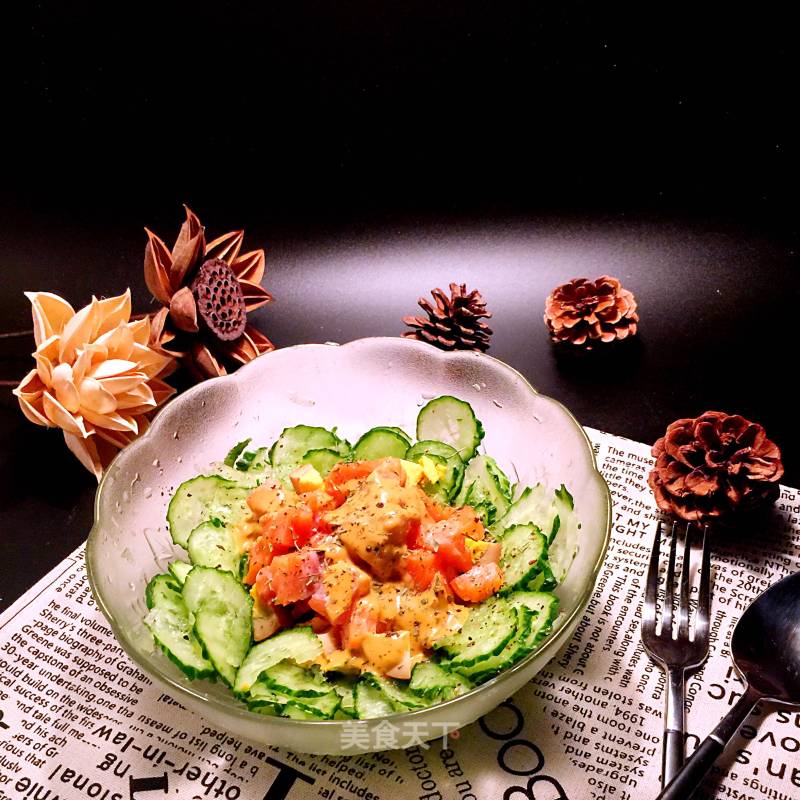 Salmon Cucumber Salad recipe