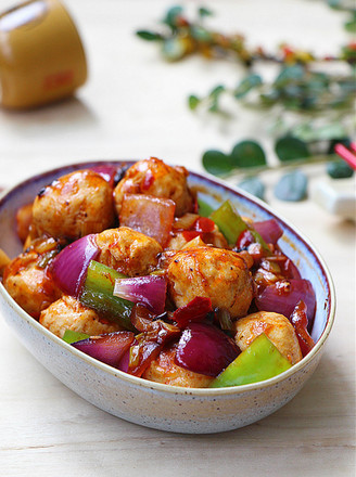 Spicy Braised Chicken Meatballs recipe