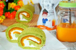 Sea Buckthorn Jelly Matcha Roll recipe