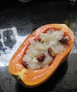 Stewed Hashima with Papaya recipe