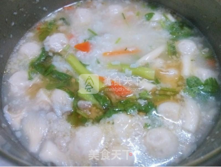 Asparagus Fish Ball Porridge recipe