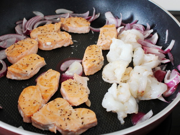 Salmon and Shrimp Salad recipe