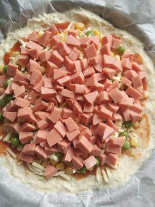 Ham and Vegetable Pizza recipe