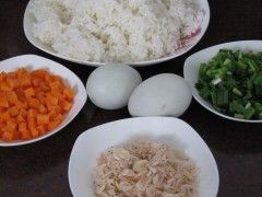 Fried Rice with Shrimp and Preserved Egg recipe